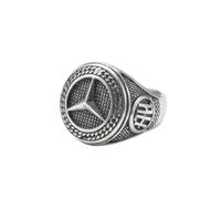 Bague chevalière turque à trois branches en acier inoxydable 316L plaqué argent, taille ajustable, bijou pour toutes les occasions | LK_SLF_CHR_0133_RR