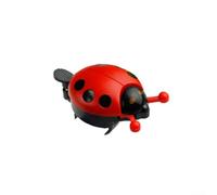 Bague Coccinelle en Plastique Fantaisie pour Guidon Vélo Insecte Décor Compatible avec les Cadres de Vélo Classique et Contemporain (Rouge)
