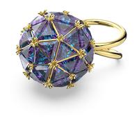 Bague cocktail Curiosa, Taille Triangle, Bleues, Placage de ton or 52