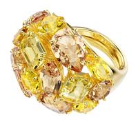 Bague cocktail Gema, Tailles variées, Jaune, Placage de ton or 50-55