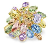 Bague cocktail Gema, Tailles variées, Multicolore, Placage de ton or 50-55