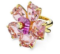 Bague cocktail Idyllia, Fleur, Rose, Doré à l’or 18 carats (750/1000) 55