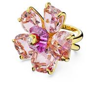 Bague cocktail Idyllia, Fleur, Rose, Doré à l’or 18 carats (750/1000) 62