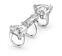 Bague cocktail Mesmera, Parure (3), Tailles variées, Blanche, Métal rhodié 52