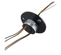 Bague collectrice 2-6 D22mm, anneau collecteur compact, surveillance d'anneau conducteur, plateau tournant, anneau lisse for éclairage de scène(2 wire current 2A)