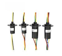 Bague collectrice Courant annulaire collecteur haute puissance, connecteur conducteur à glissement rotatif à 360°, 2, 4, 6 à 12 voies, balais en carbone(2 wires 5A per wire)