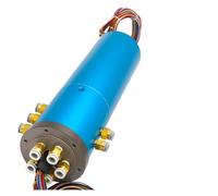 Bague collectrice hybride gaz-électrique, joint rotatif hybride gaz-électrique 1-1-24, bague collectrice conductrice intégrée gaz-eau-électricité(12-way)