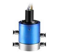 Bague collectrice intégrée gaz et électrique, 1 pièce, 2 4 6 8 10 12, 20 voies gaz + 6 voies-56 passage de peinture, joint rotatif à 360 degrés(2 in 2 out -M5-12 road 2A)