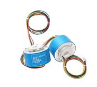 Bague collectrice personnalisée à trou traversant, 1 pièce, 2 voies, 6 voies, 12 voies, rotation à 360 degrés, surintensité(Aperture 100mm-6 lines)