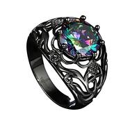 Bague colorée Doigt Bijoux Anniversaire Suggestion Cadeau Mariée Fiançailles Bague Terre du Milieu des Anneaux, taille unique, Métal, Aucune pierre précieuse