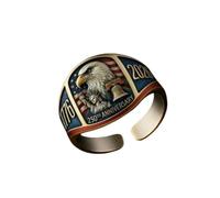 Bague commémorative du 250e anniversaire du Corps des Marines, un cadeau de collection pour les amateurs militaires masculins et féminins, Adjustable, Métal, Aucune pierre précieuse