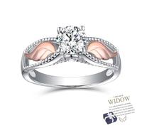 Bague commémorative personnalisée « Je suis l'épouse d'un mari », bague commémorative personnalisée « Câlin du ciel », bagues d'ailes d'ange for femmes, cadeaux de bijoux inspirants (1 pièce, 7)/323