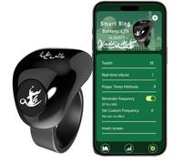 Bague connectée Aladdin Tasbih,compteur de chapelet,guide des directions de prière,réveil 5 Azan,prière de pardon,chapelet électronique,cadeau pour l'Aïd el-Fitr l'Aïd el-Adha et le Ramadan Smart Ring