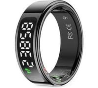 Bague Connectée Fitness PRIXTON Orbyt Touch, Écran, Analyse du Sommeil/Rythme Cardiaque/Podomètre/Calories, Noir, Taille 11