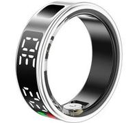 Bague Connectée Taille 10 Modèle Saturn avec Écran LED et Étui de Charge Argentée