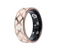 Bague Connectée Taille 12 Modèle Ursa avec Motif Géométrique et Etui de Charge Dorée