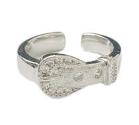 Bague contemporaine en forme de boucle - Taille facile - Cadeau unisexe