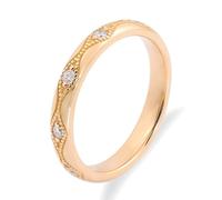 Bague Couple Fiançailles Anneau Or 18 Carats Jaune Moissanite Infini avec Moissanite Taille Mère pour Tante Fiançailles Bijoux