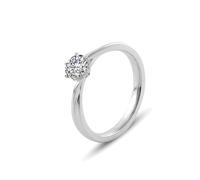 Bague Couple Gravure Bague en Moissanite Or Blanc 14 Carats Solitaire avec 1CT de Moissanite Taille Lesbienne pour Mère Thanksgiving Bijoux