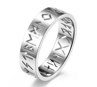 Bague creuse en acier titane et rune viking nordique, bague de demande en mariage pour homme et femme