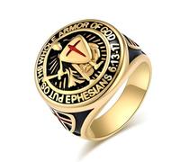 Bague croix templière style européen et américain, bague vintage en titane pour homme