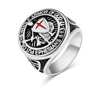 Bague croix templière style européen et américain, bague vintage en titane pour homme
