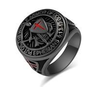 Bague croix templière style européen et américain, bague vintage en titane pour homme