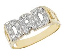 Bague Dad, EDS JEWELS, Homme, Or 375/1000, Oxyde de Zirconium, 37736 69