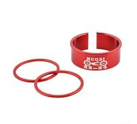 Bague d'adaptation élégante en alliage d'aluminium pour vélo qui convertit facilement 24 mm à 22 mm (rouge)