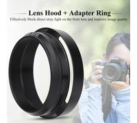 Bague d'adaptation pour pare-soleil 49 mm + bouchon compatible avec le kit d'accessoires photo Fujifilm X100 X100S
