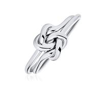 Bague D'Amitié Celtique Irlandaise Simple À Double Bande Pour Femmes Et Adolescentes, En Argent Sterling .925, Pour L'Unité Éternelle Des Meilleurs Amis