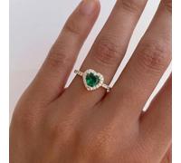 Bague d'amour avec diamants CZ en demi-lunette plaqué argent blanc idéal pour mariage ou usage quotidien bague femme bague fine cadeau de Noël