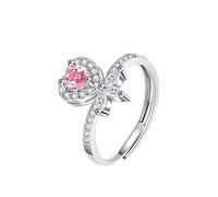 Bague d'amour exquise, personnalité tendance et polyvalente, ouverture haut de gamme et boules cool pour piercings, A, Cuivre, Pas de pierre précieuse