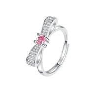 Bague d'amour exquise, personnalité tendance et polyvalente, ouverture haut de gamme et boules cool pour piercings, A, Cuivre, Pas de pierre précieuse