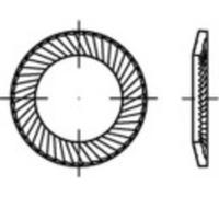 Bague darrêt pour arbre 16 mm 24 mm Acier à ressort galvanisé 100 pc(s) Alstertaler Schrauben & Präzisionsteile 159372