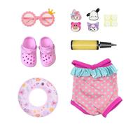 Bague De Baignade De 1 Morceau, Pompe De 1 Morceau, Fleurs De Chaussures De 4 Pièces, 1 Paire De Chaussures, 1 Paire De Verres, Maillot De Bain 1 Morceau, Accessoires De Maison De Poupée.