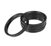 Bague De Centrage Jante 4pcs74.1-54.1/56.1/57.1/63.4/64.1/65.1/66.1/66.6/67.1/70.3/71.5/72.6mm anneaux centraux de moyeu de roue en plastique noir jante de voiture Joint De Moyeux(Color:74.1-56.1mm-4P