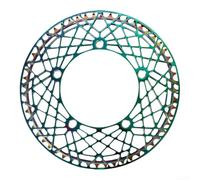 Bague de chaîne de vélo 56T BCD130 mm fraisée CNC robuste (56T iridescent) | Alliage d'aluminium, léger et stable, 56 dents, pour bcd 130 mm, idéal pour les vélos pliants