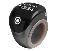 Bague de compteur de doigt intelligente réglable avec contrôle et prise en charge par application - Compteur numérique rechargeable pour sports de prière et suivi de charge de type C Ytp408 (noir, 4