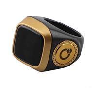 Bague de compteur de prière numérique, avec connexion à l'application Blue-tooth étanche, Tasbih islamique pour rappel Zikr, convient pour le culte quotidien (18 mm, noir)