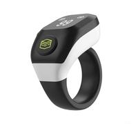 Bague de compteur numérique Tasbih avec écran de 0,42" - Compteur intelligent réglable pour musulmans - Veille de 30 jours - Fonctionnement à un bouton - Choisissez noir, blanc, vert, rose - Convient