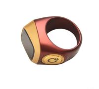 Bague de compteur numérique Tasbih, notifications de temps de prière, alertes vibrantes et écran OLED avec connectivité BT pour les pratiques de culte musulmanes (20 mm couleur curry)