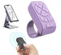 Bague de contrôle à distance Bluetooth, bague tournante de page, télécommande Bluetooth sans fil, anneau de défilement à distance pour tournage de page, cliqueur, pour téléphone et tablette (violet