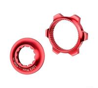 Bague de conversion pour moyeux de vélo pour passer du verrou central au montage à 6 boulons avec corps en aluminium 6061 et processus d'installation fluide (B-rouge)