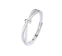 Bague De Couple Avec Nœud D'Amour Pour Homme Et Femme, En Argent Sterling 925, Promesse De Fiançailles, Alliance, Pour Elle Et Lui, En Cristal, Bijoux Tendance, Cadeau, Bague Infini