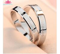 Bague de couple Bijoux - Argent sterling S925- Zircon -Réglable Anneau