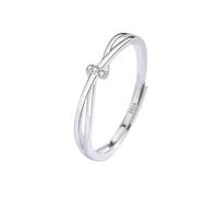 Bague De Couple En Argent Sterling 925 Avec Nœud D'Amour Pour Homme Et Femme, Alliance De Fiançailles, De Mariage, De Fiançailles, Pour Elle Et Lui, Bijou Tendance, Cadeau, Bague Infinie En Zircon