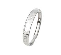 Bague De Couple En Forme De Cœur Pour Homme Et Femme, En Argent Sterling 925, Promesse De Fiançailles, Alliance, Pour Elle Et Lui, Bijou Tendance, Cadeau. Bague En Forme De Cœur Creux