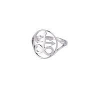 Bague de croix satanique léviathan gothique Démon Satan Brique Occulte Lucifer Bijoux religieux Sorcellerie Amulette Femme Hommes (Croix satanique argentée, 8)