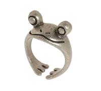 Bague de déclaration de grenouille d'arbre - Bande ďe bijoux d'animaux à la mode, accessoire đe couple élégant, ensemble d́e bagues assorties réglables, idée cadeau, ensemble d̄e bagues dé bij